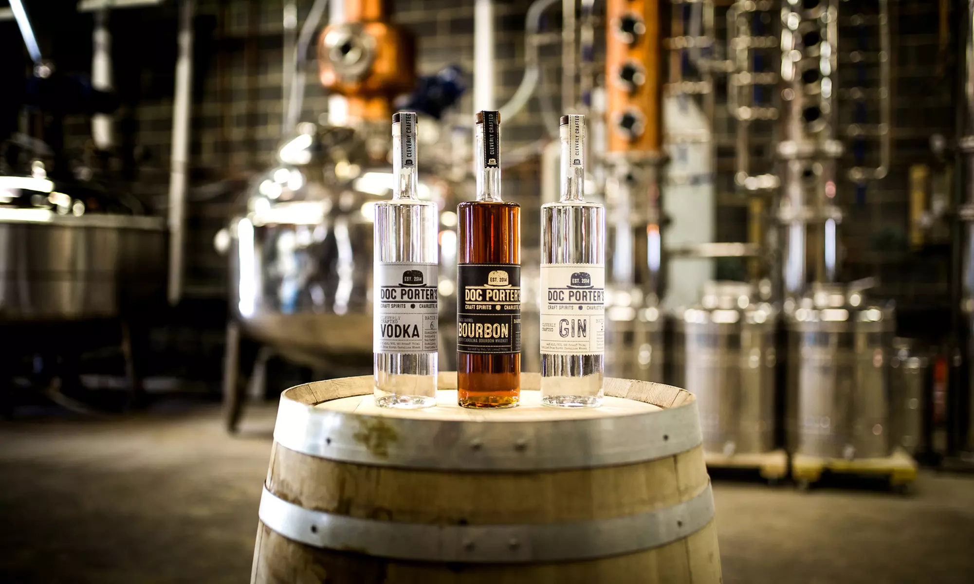 Distillery Tour and Tasting with Souvenir Shot Glasses for Two or Four at Doc Porter's Distillery (40% Off) - Primary Image