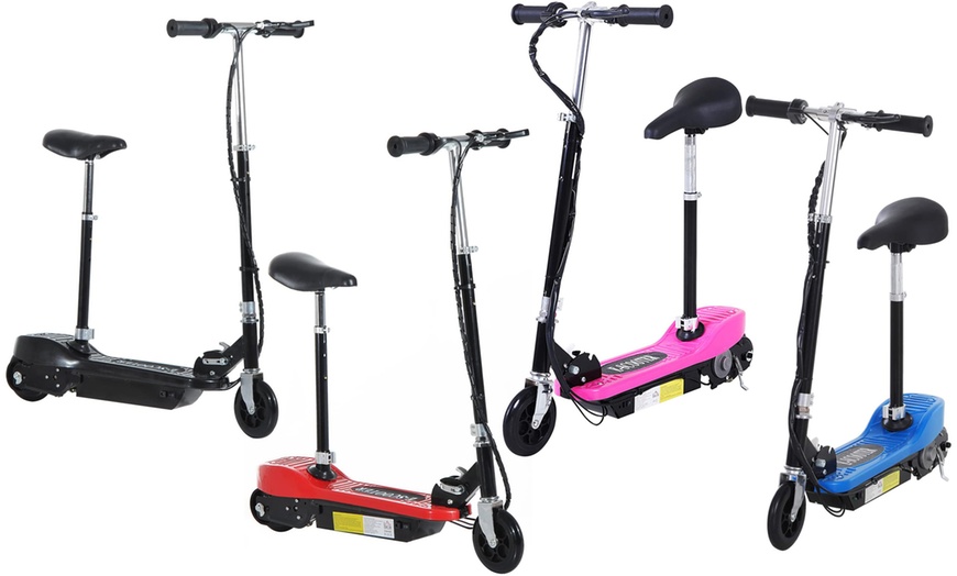 Image 1: HomCom Kids' E-Scooter