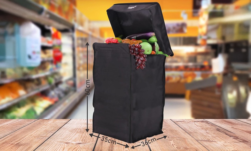 Image 9: Hoppa Lightweight Four or Six Wheel Folding Shopping Trolley