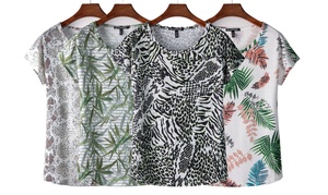 Short-Sleeve Printed Beth Top