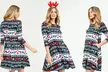 Style Clad Women's Pocketed Christmas Dress with Free Headband. Plus Sizes Available. - Second Medium
