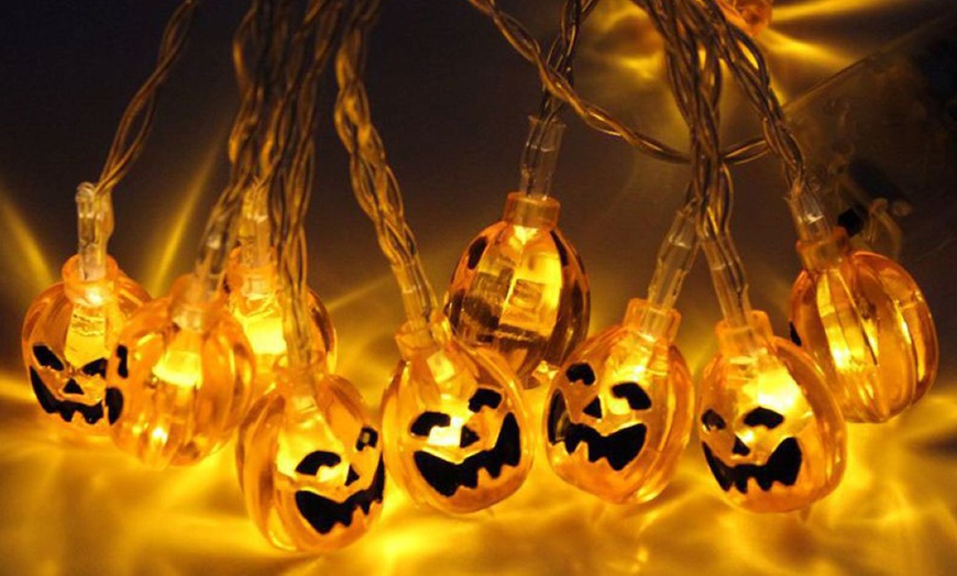 Image 1: Halloween Decoration LED Pumpkin Light String
