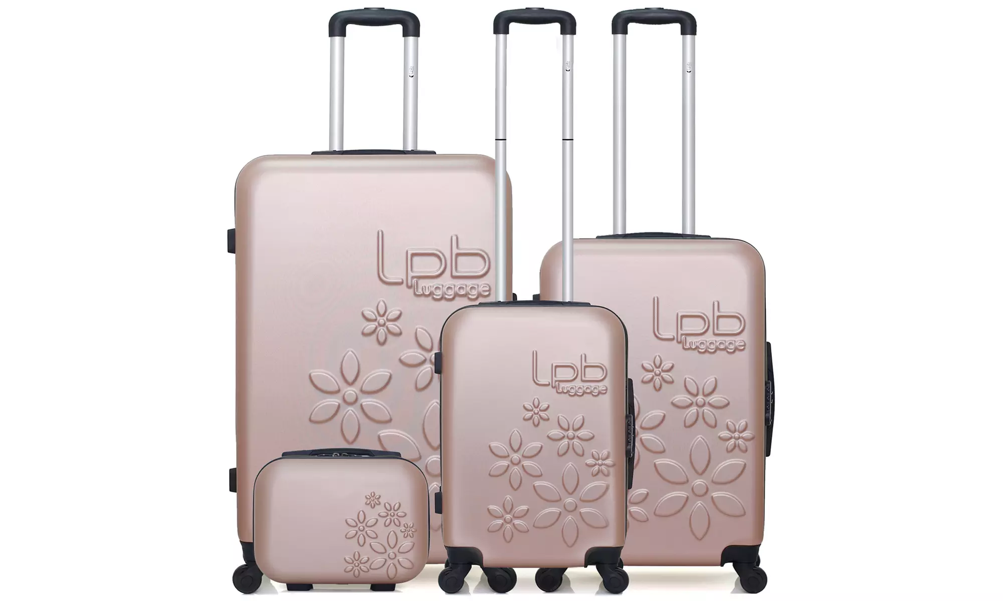 Ensemble de 3 valises emboîtables ELEONOR-C et trousse de toilette