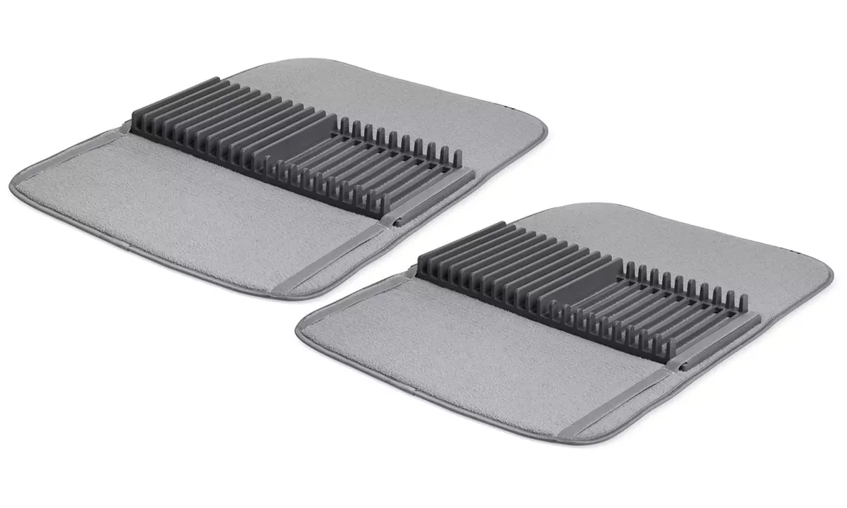 One or Two Absorbent Microfibre Dish Draining Mats - Image 6