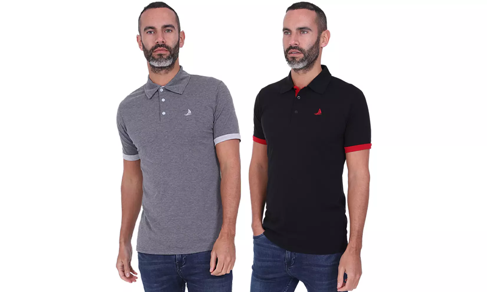 2 poloshirts voor heren van Blu Apparel