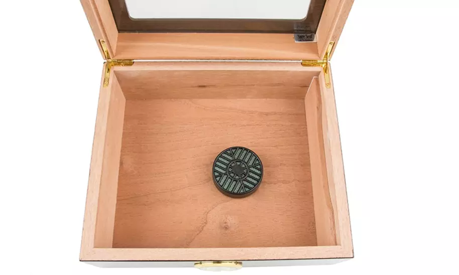 Personalized Glass Top Humidor (Up to 50% Off). Four Options Available.  - Second Medium