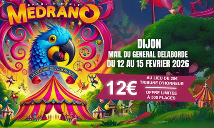 « La Légende de l’Oiseau Bleu » : 1 place en Tribune Privilège / Le 12 février 2026 / 14h00 - « La Légende de l’Oiseau Bleu » du Cirque Medrano à Dijon