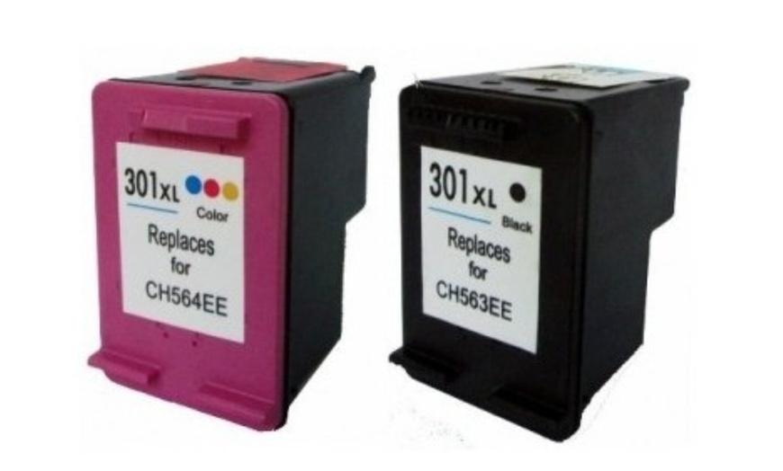 Image 2: Set van 1 of 3 inktpatronen voor een HP 301 XL Printer