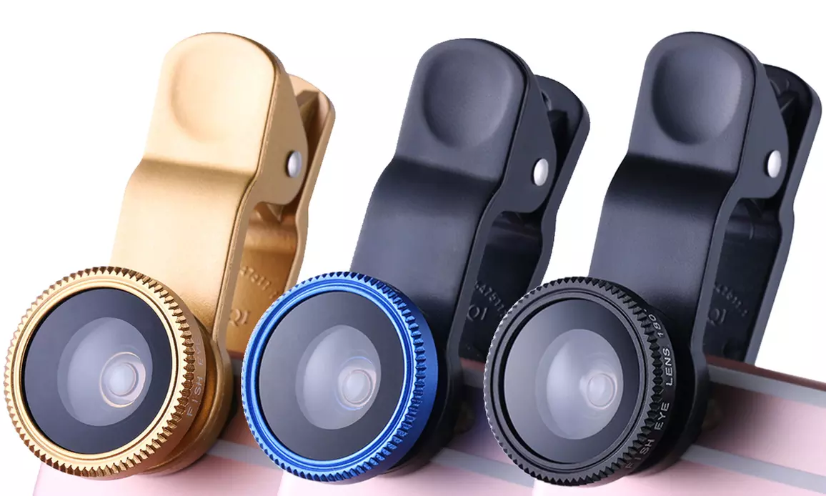 Universal Clip-On 3-in-1 Camera Lens - Primary Image