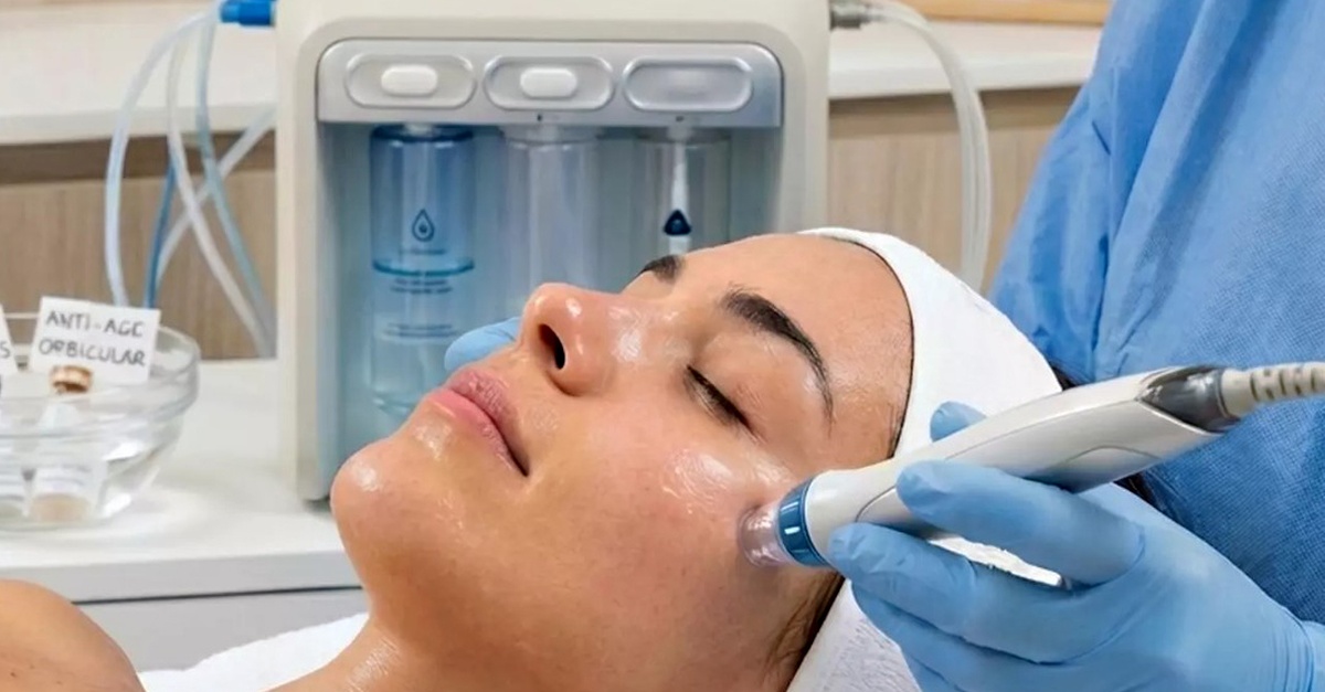 Limpieza facial profunda con dispositivo de hidrolimpieza en Valencia