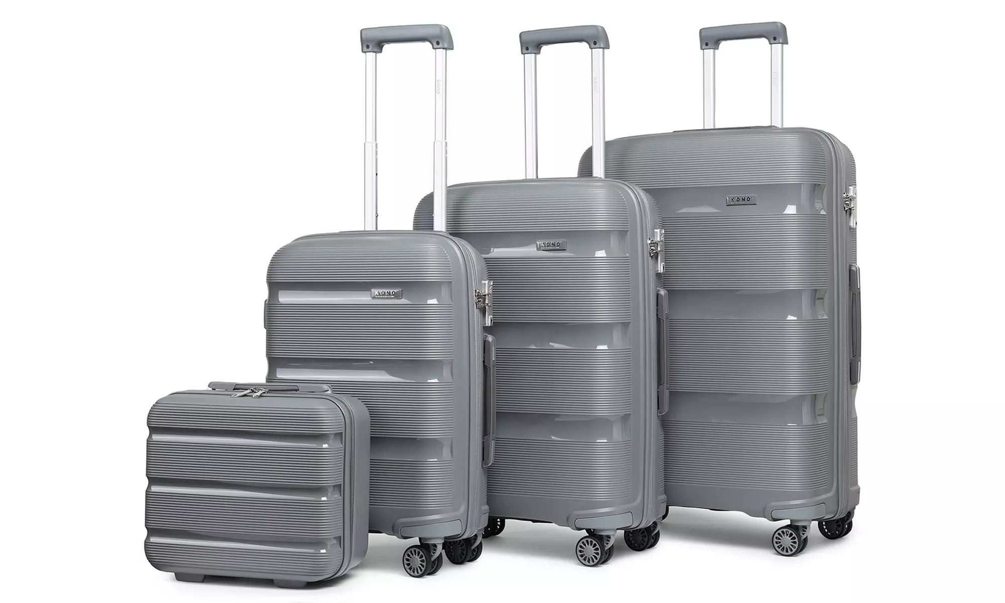 Maleta de polipropileno de color gris con cerradura TSA - Primary Image