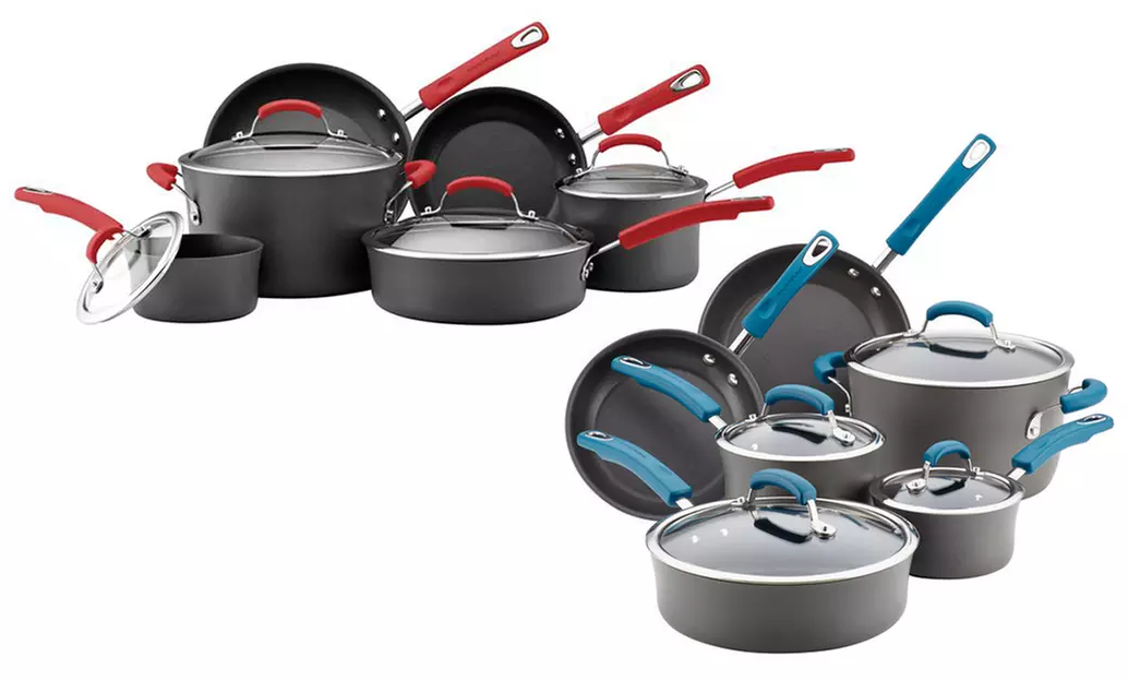 Rachael Ray Hard-Anodized Aluminum Nonstick Cookware (10-Piece) - Primary Image