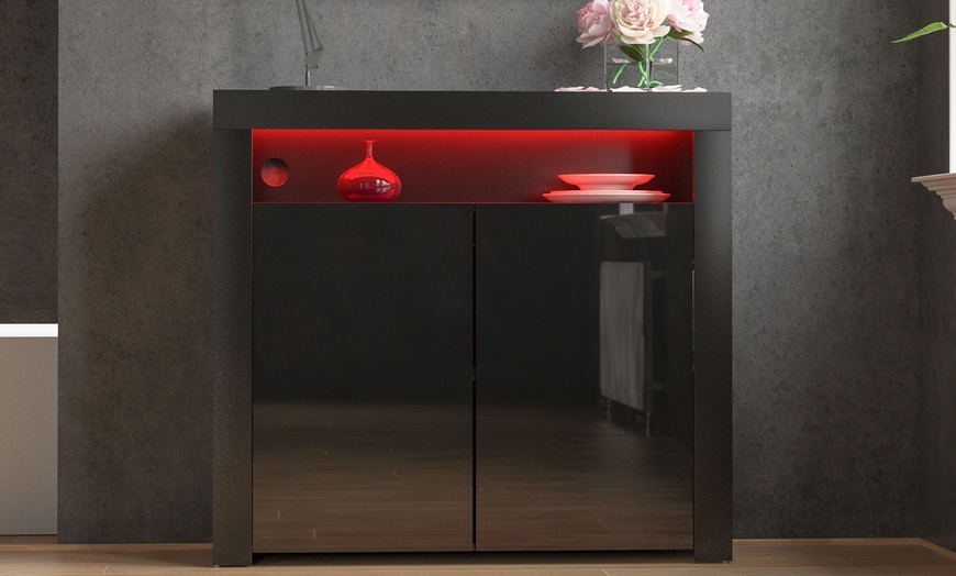 Image 10: Vida Designs Nova Two- or Three-Door LED Sideboard