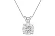 Clearance: 1–2 CTTW Diamond Solitaire Pendant in 14K White Gold by Brilliant Diamond - Second Medium