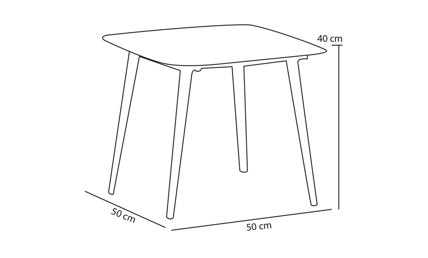 Image 4: Set da patio con 2 sedie intrecciate e tavolo da giardino Bakaji