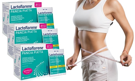 3 o 4 confezioni di integratori alimentari Lactoflorene Pancia Piatta, da Montefarmaco Spa