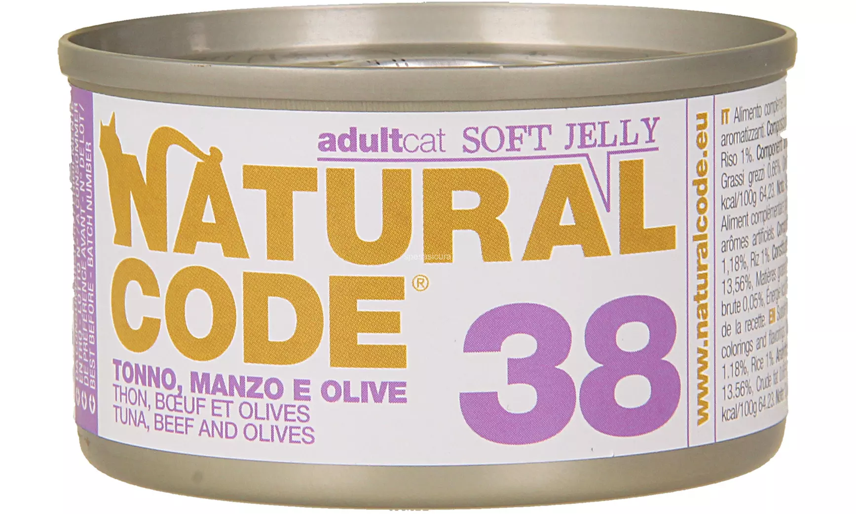 Set da 24 lattine di cibo per gatti Natural Code
