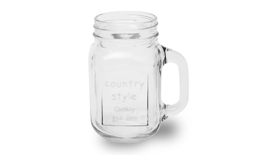 Image 4: Vintage-Style Glass Jar Mugs