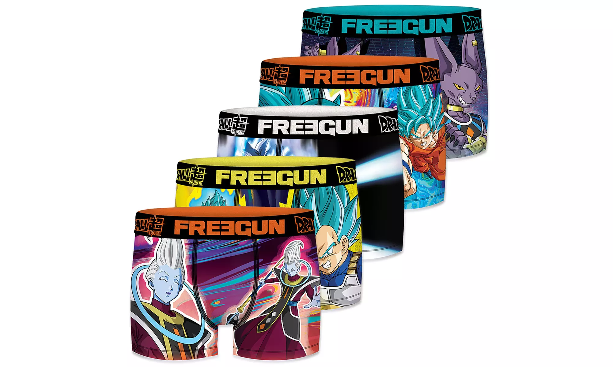 Lot de 3, 4 ou 5 boxers Freegun Dragon Ball Z - Primary Image