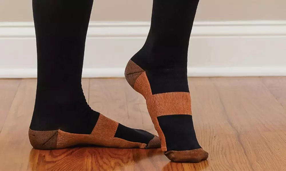 Copper-Infused Compression Socks (5 Pairs) - Primary Image