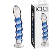 Image 4: Icicles Sapphire Swirl Dildo