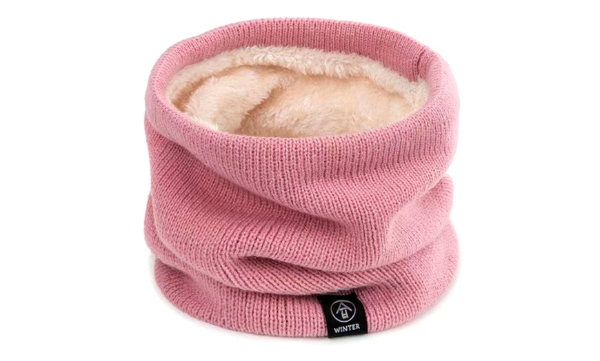 Image 7: Soft Fleece Lined Neck Warmer Scarf