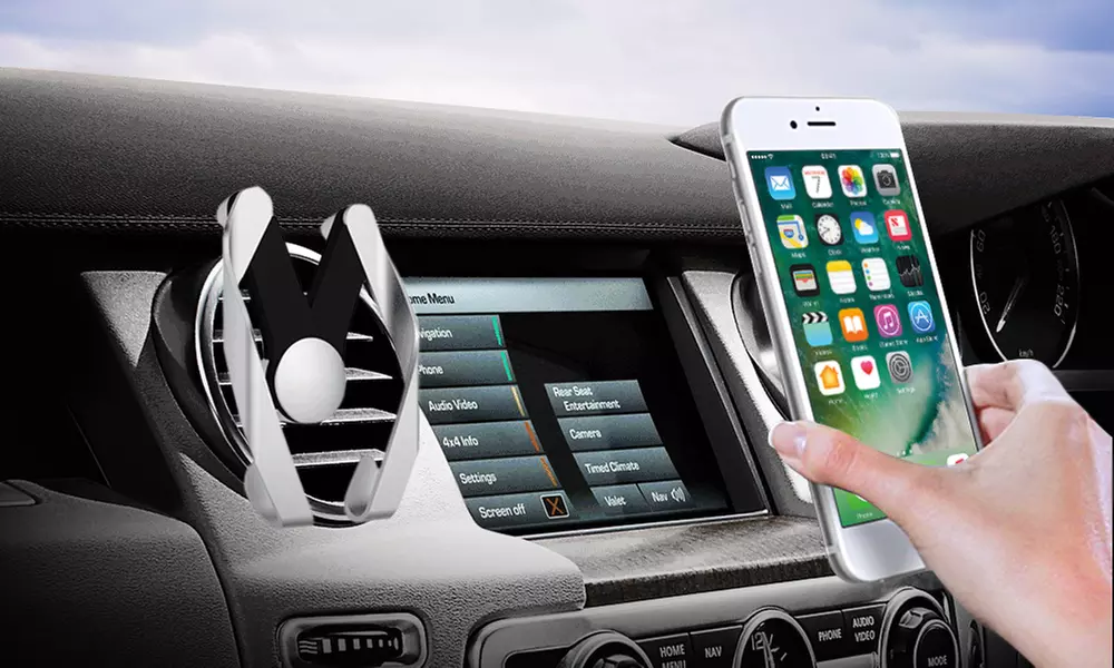 1, 2 ou 4 supports pour voiture à rotation 360° compatibles tous smartphones - Primary Image