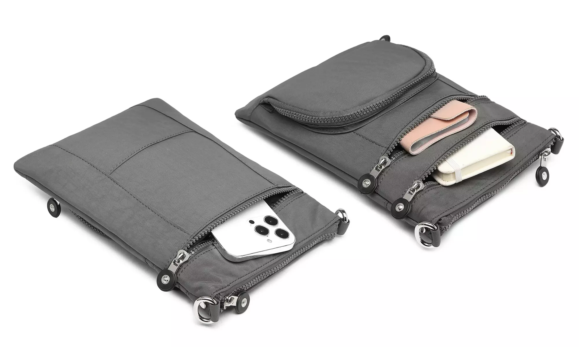 Kono Casual Multi-Pocket RFID Cross-Body Bag Card Holder Phone Bag