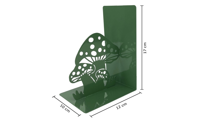Image 24: Juego de 2 sujetalibros decorativos con diseño metálico