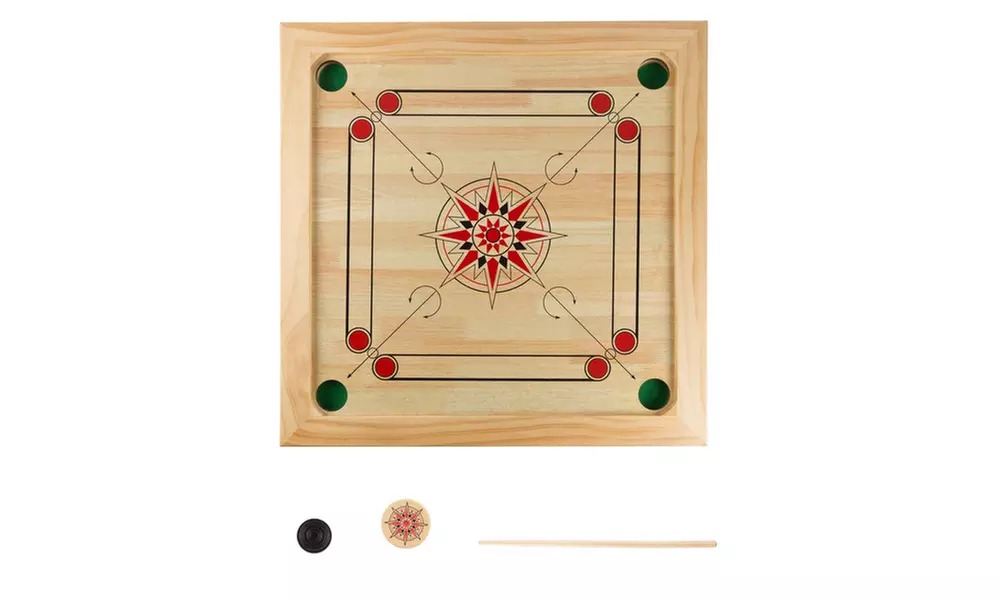 Carrom Board Game Classic Strike and Pocket Table Game for Adults and Kids - Second Medium