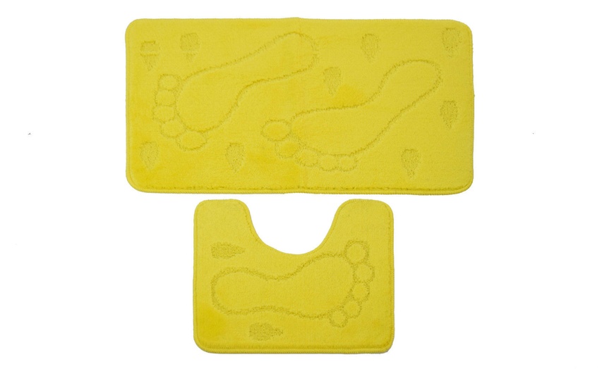 Image 15: Footprint Bath and Pedestal Mat Set