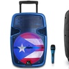 technical pro puerto rican pride rechargeable wireless bluetooth speaker with mic