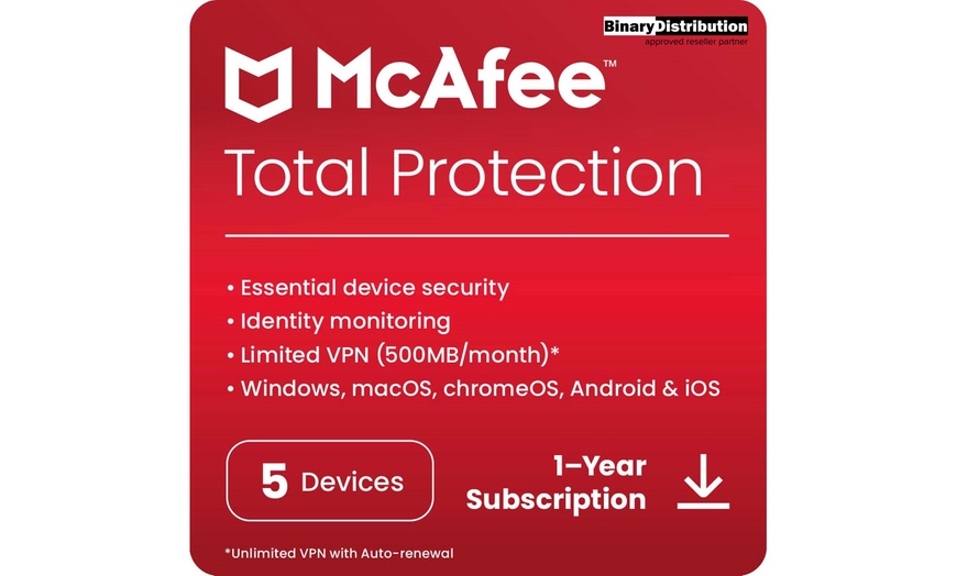 Abonnement McAfee Total Protection 2024 D'1 An Pour 1 Ou 5 Appareils ...