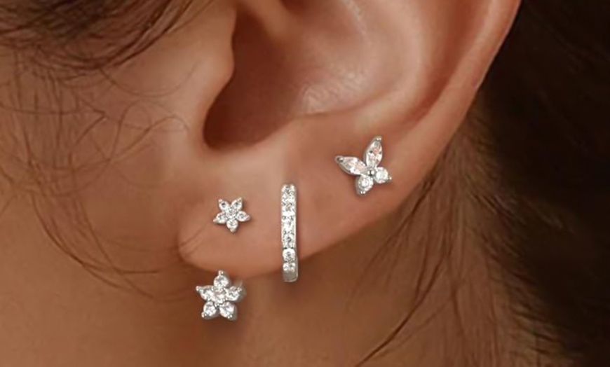 Image 4: Three Stud Earrings Set