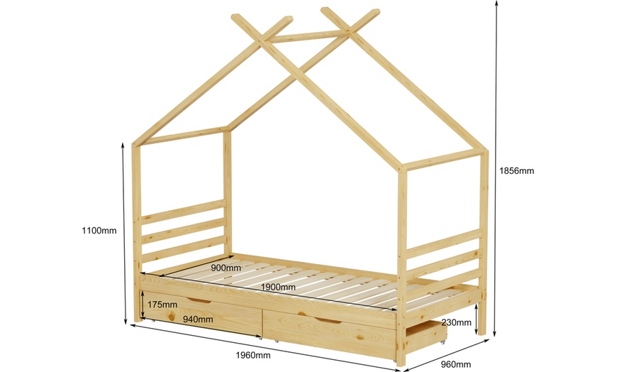 Image 6: Lit cabane "Bambino" en bois