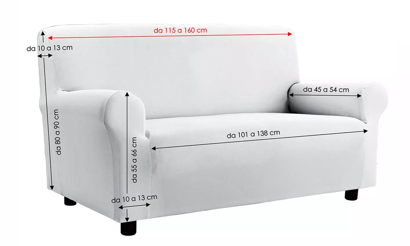 Copridivano bielastico Pretty sagomato