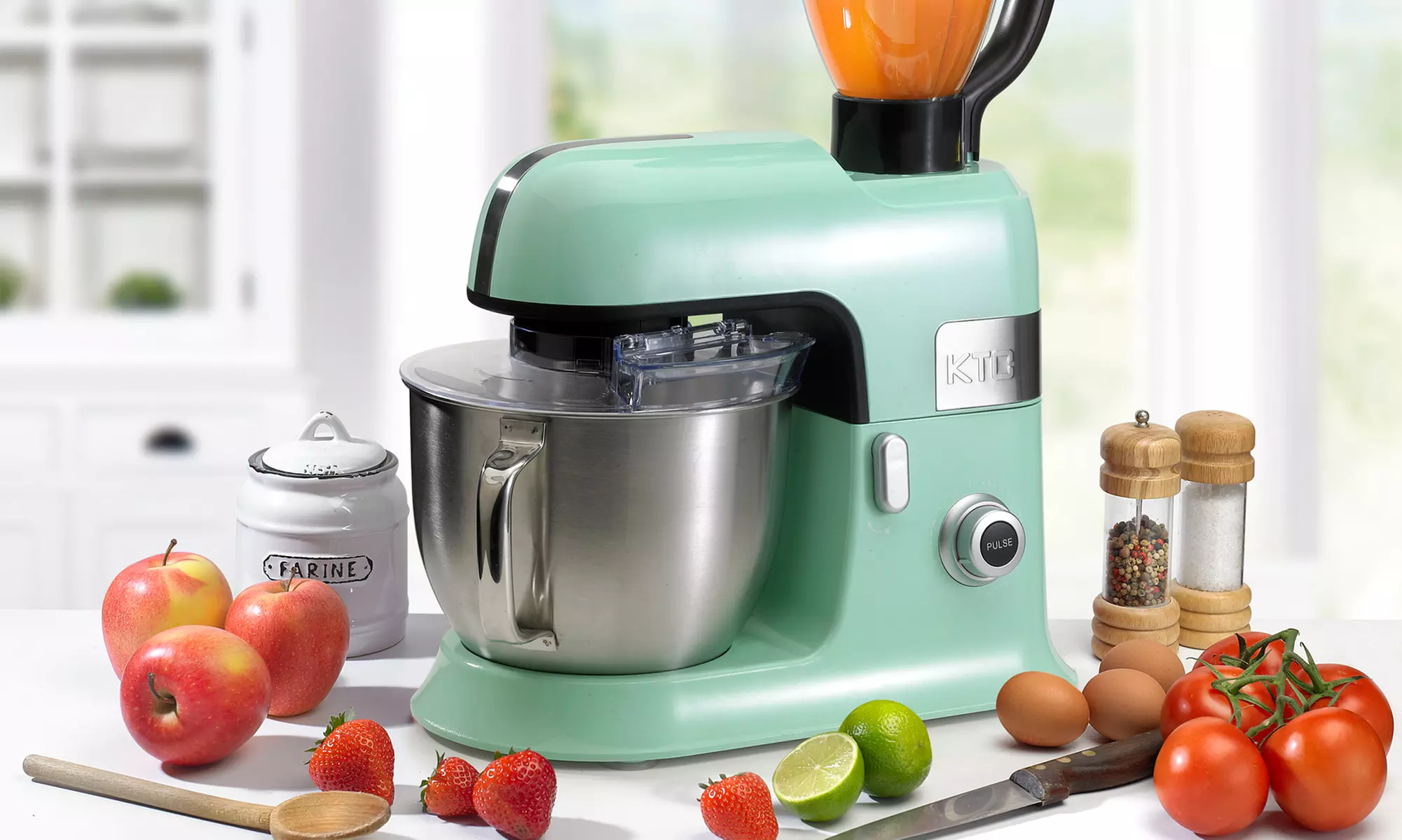 Robot pétrin Expert XL de Kitchen Cook, 6,5 L avec blender sécurisé et accessoires en teflon, livraison offerte - Primary Image