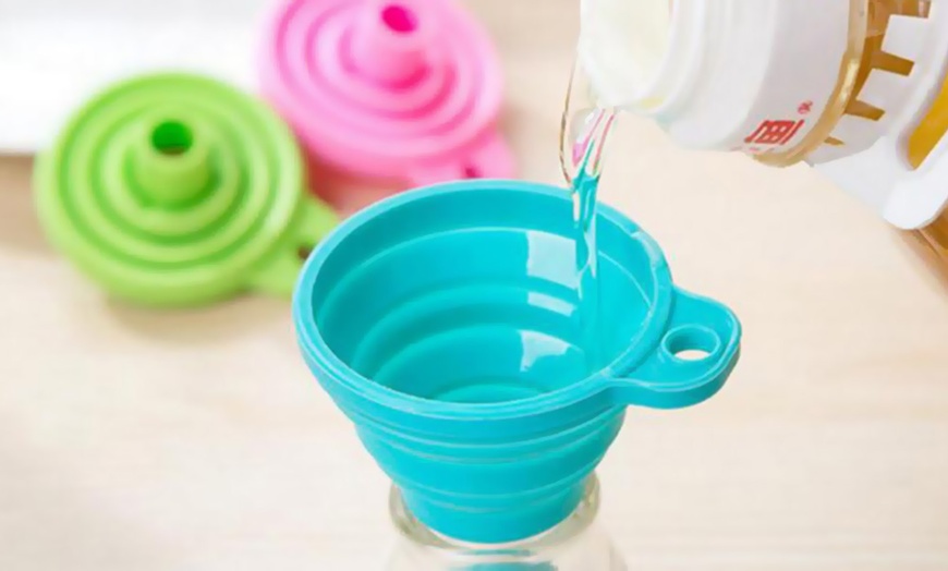 Image 3: Up to 4 Space-Saving Collapsible Kitchen Funnel