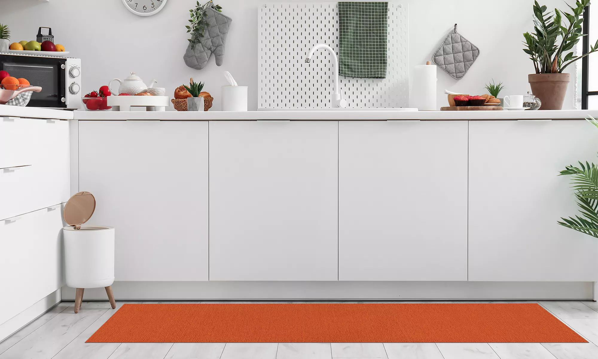 Fleckenresistenter und rutschfester Küchenläufer