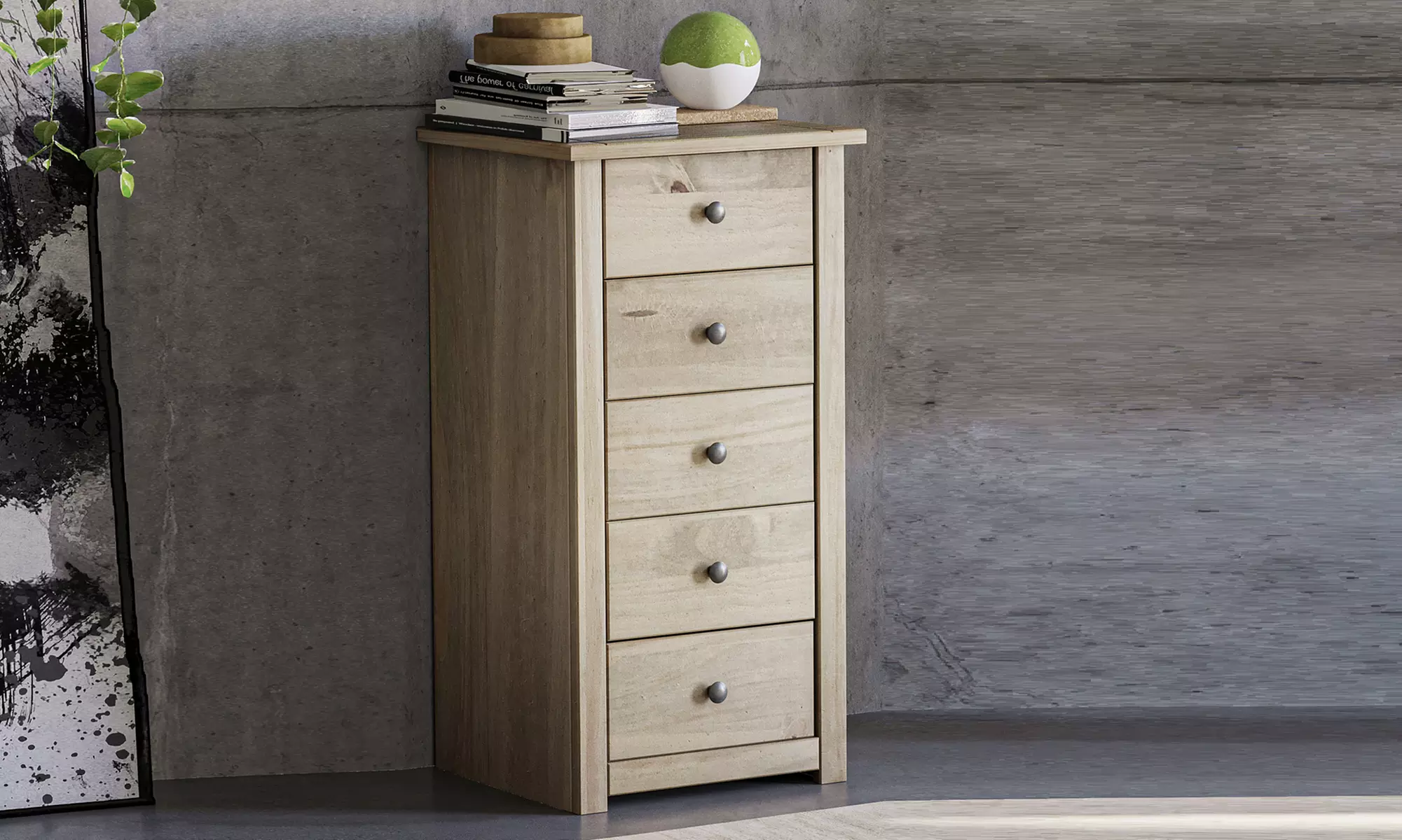 Panama Solid Pine Wood Bedroom Storage Furniture - Second Medium