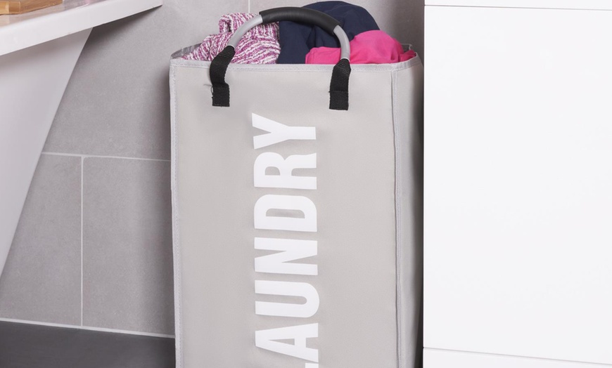 Image 14: Single, Double or Triple Laundry Basket with Handles