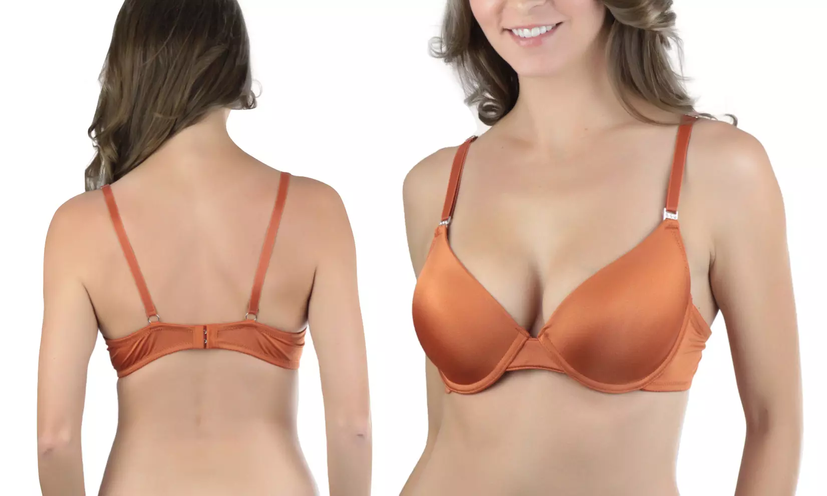 Women's Full-Cup Bras with Rhinestone Charm (6-Pack) - Second Medium