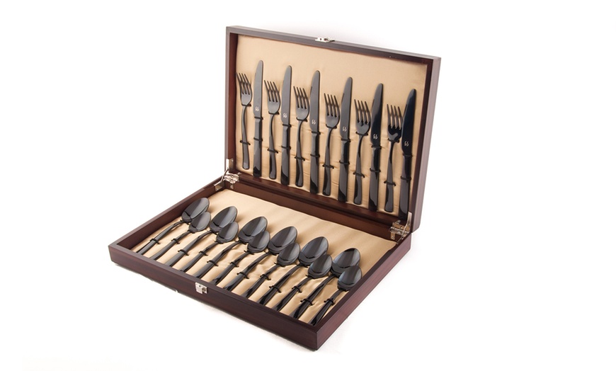 Image 1: 24-Piece Luxurious Cutlery Set