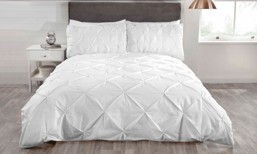 Image 1: Balmoral Pintuck Duvet Set
