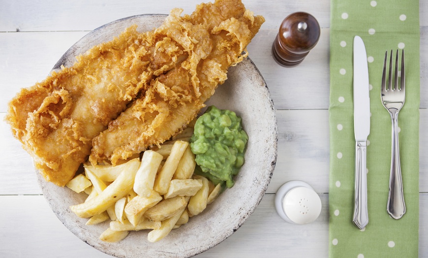 Image 1: Fish and Chips with Drink