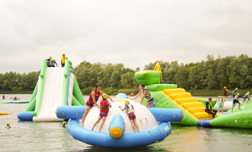 Aqua Park Entry with Wetsuit Hire - Caversham Lakes | Groupon