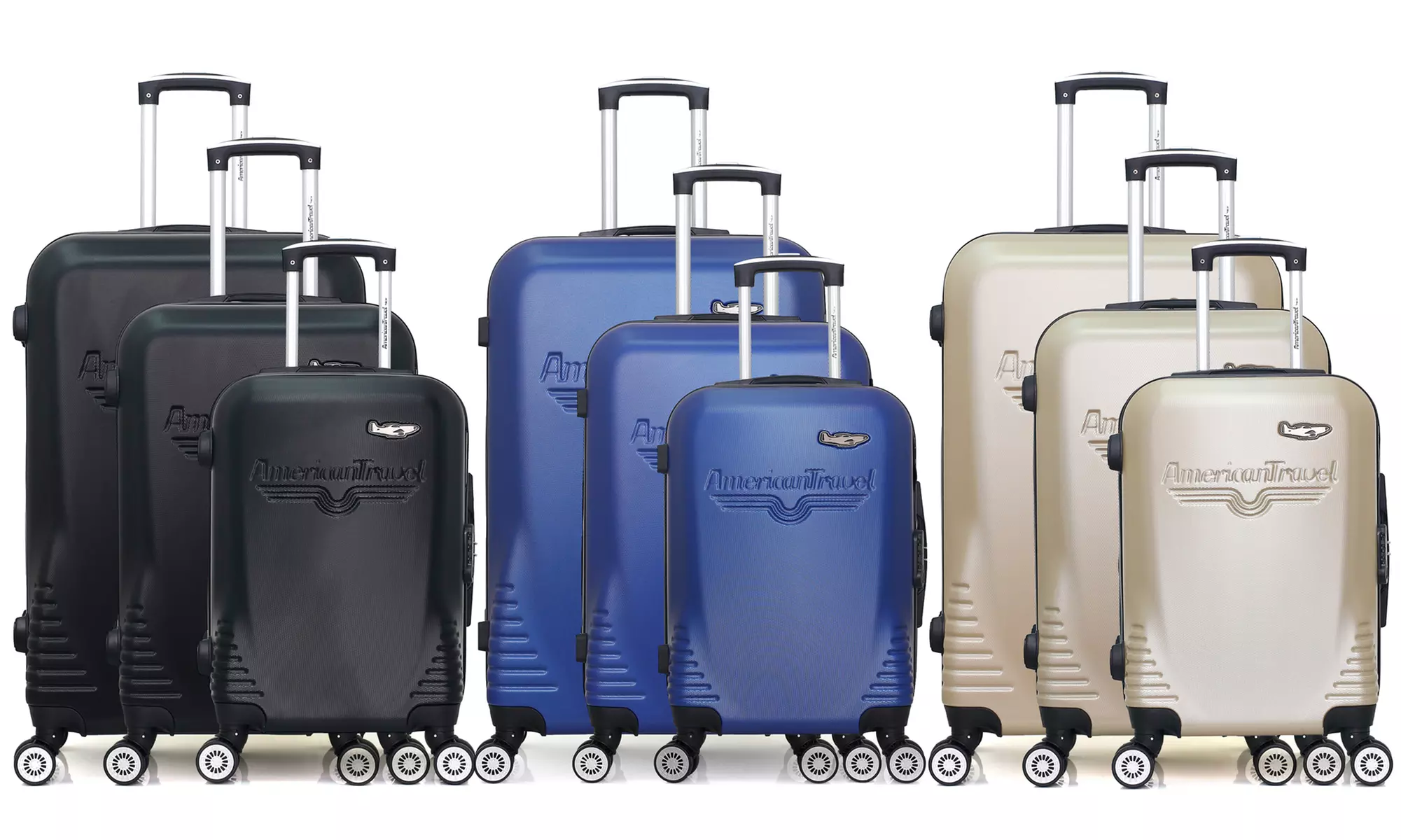 Set de 3 valises “DC” American Travel, coloris au choix, livraison offerte - Primary Image