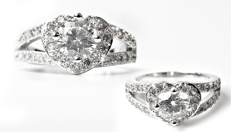 Anello solitario con pietra Be-Jewels, disponibile in 3 misure