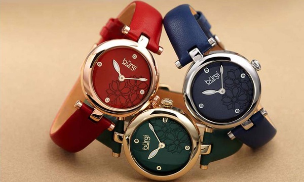 Burgi hot sale watches red