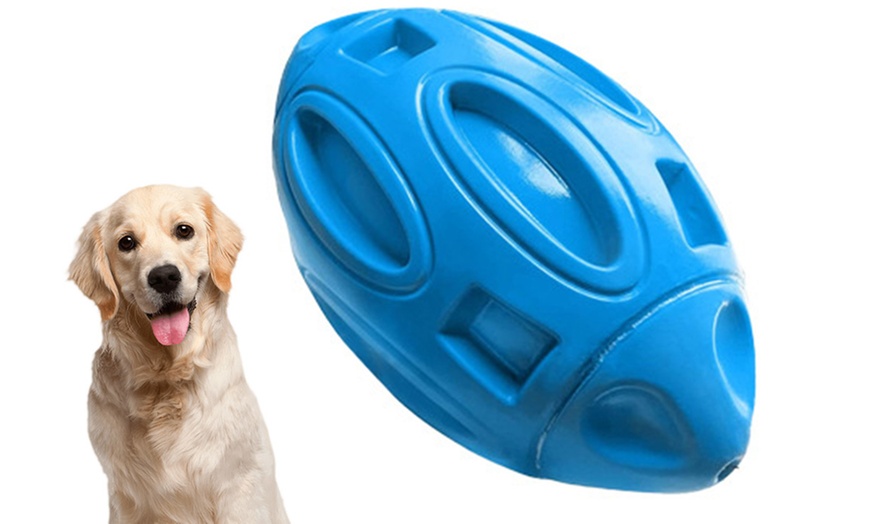 Image 5: Puppy Chew Ball Toy: 1 Pc - Blue or Orange